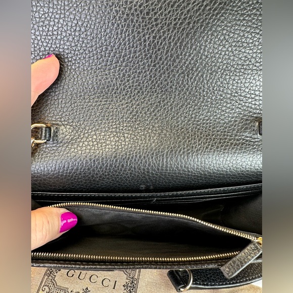Gucci SoHo Wallet on Chain Marmont crossbody leather, Italy, Box, dustbag, COA - Picture 15 of 16